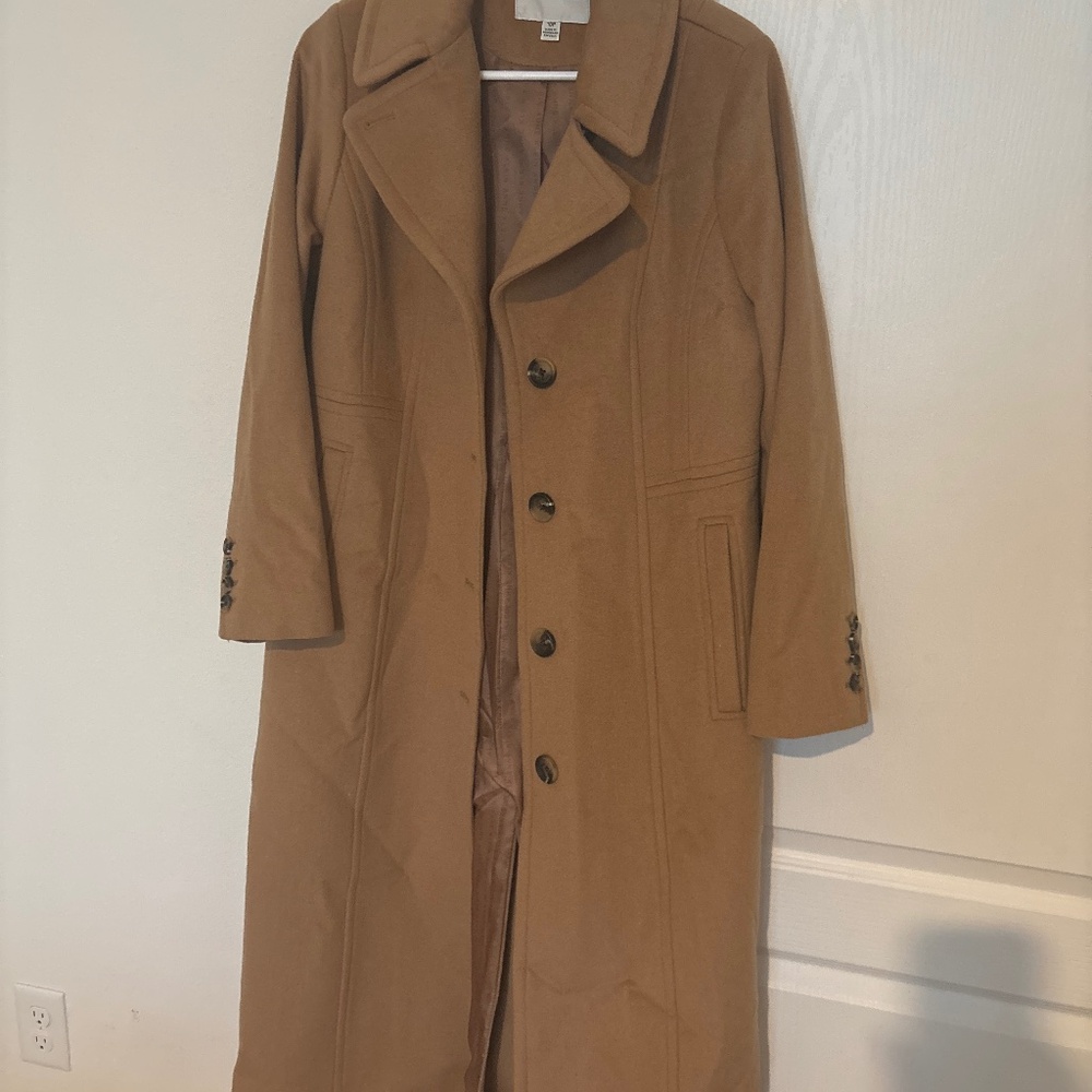 Anne Klein Tan long maxi was coat